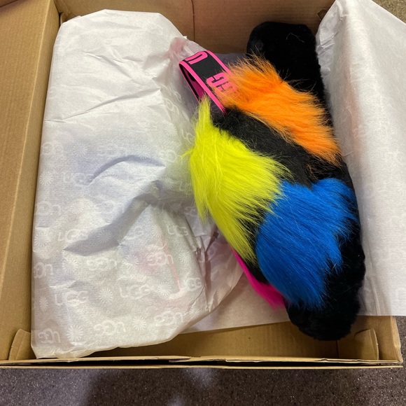 🆕 UGG Fluff Yeah Part Spots Slipper Sandals, Size 8 - Picture 13 of 13